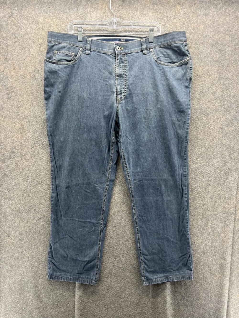 Hiltl John Jeans Mens 58 Blue Relaxed Fit Straight Denim Medium Wash Casual
